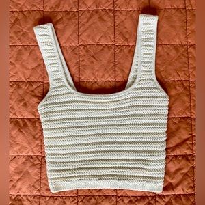H&M Cream Knit Crop Top